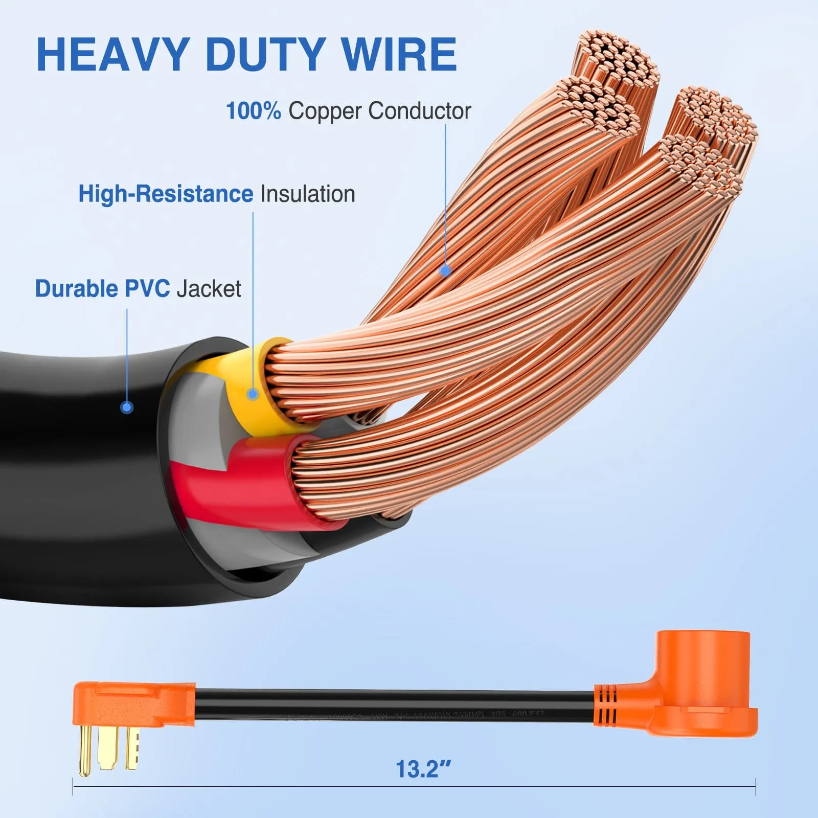 30 Amp to 30 Amp 4 Prong  Dryer Adapter Cord