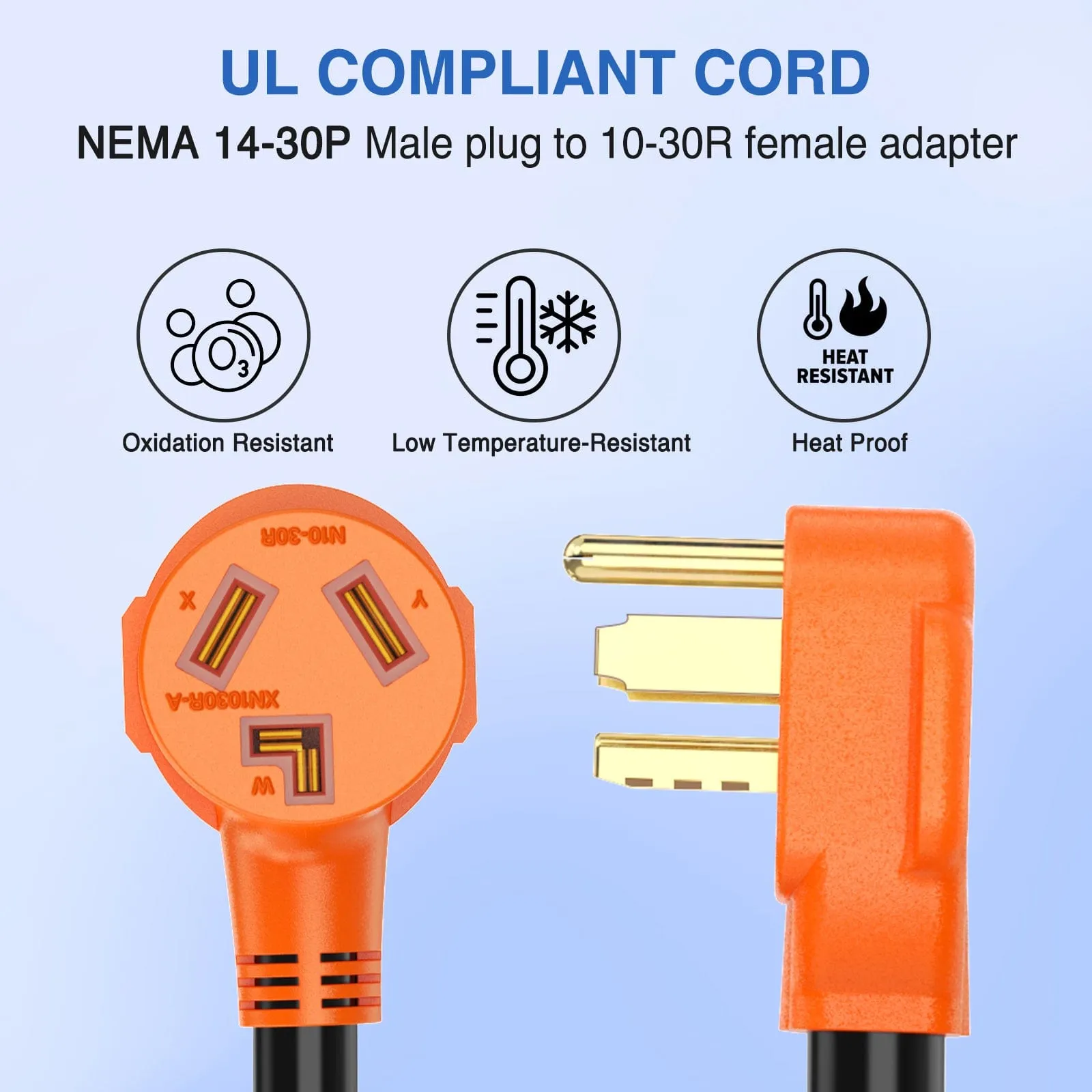 30 Amp to 30 Amp 4 Prong  Dryer Adapter Cord