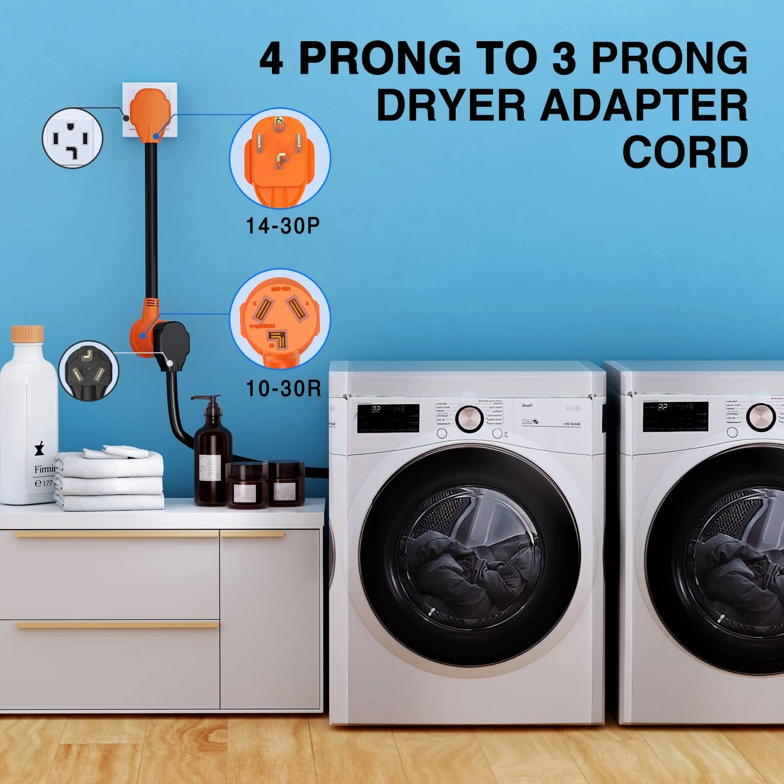 30 Amp to 30 Amp 4 Prong  Dryer Adapter Cord