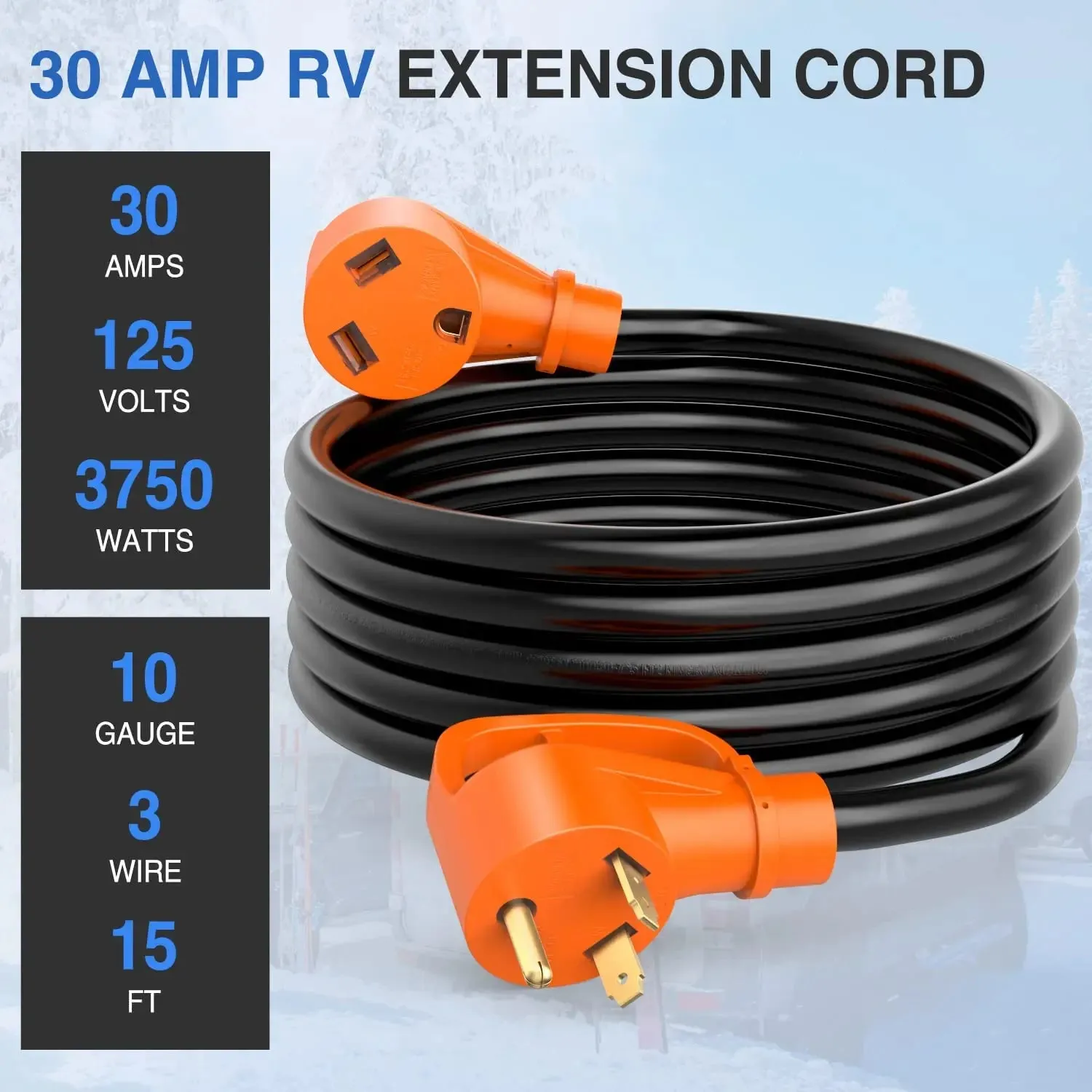30Amp 15FT RV Extension Cord