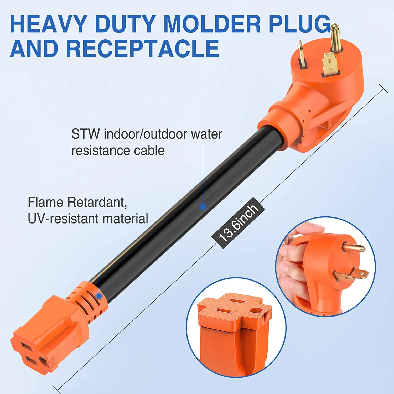 30AMP To 15AMP RV Power Adapter Cord