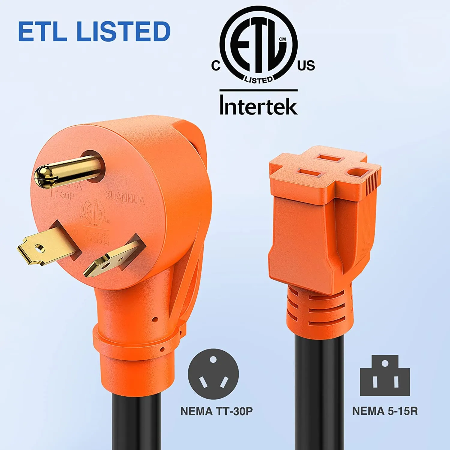 30AMP To 15AMP RV Power Adapter Cord