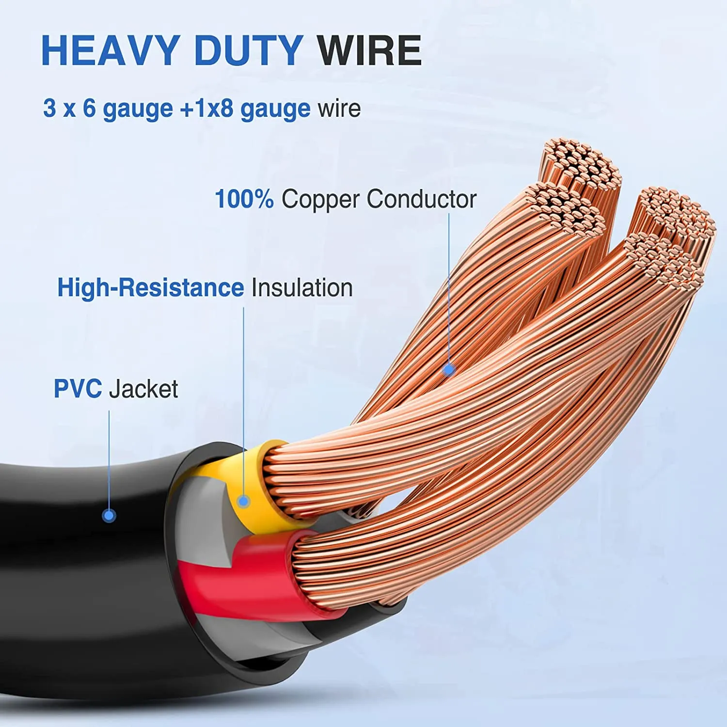4Prong 30AMP to 50AMP RV Generator Adapter Cord