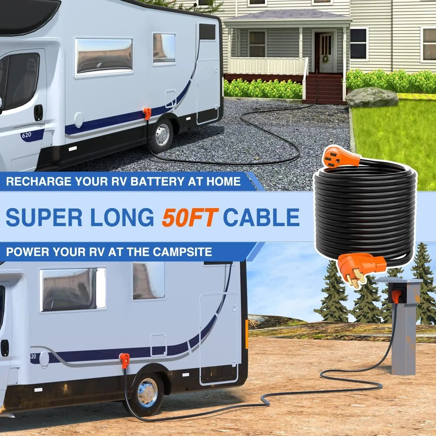 50Amp 50FT RV Extension Cord