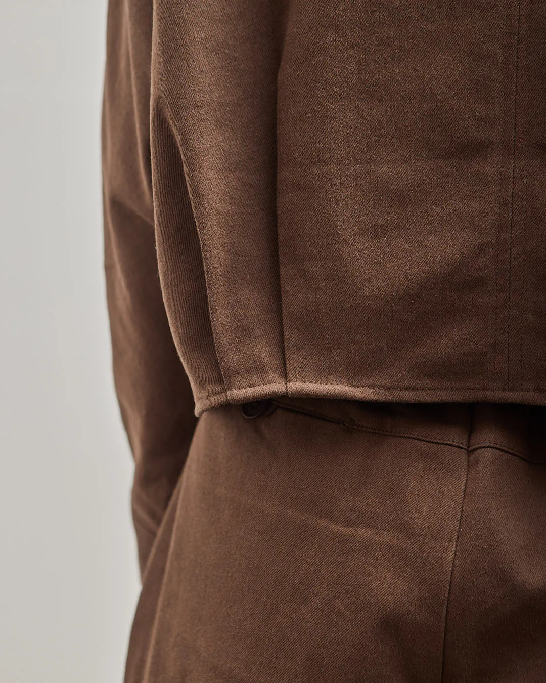 7115 3/4 Cropped Shirt, Brown