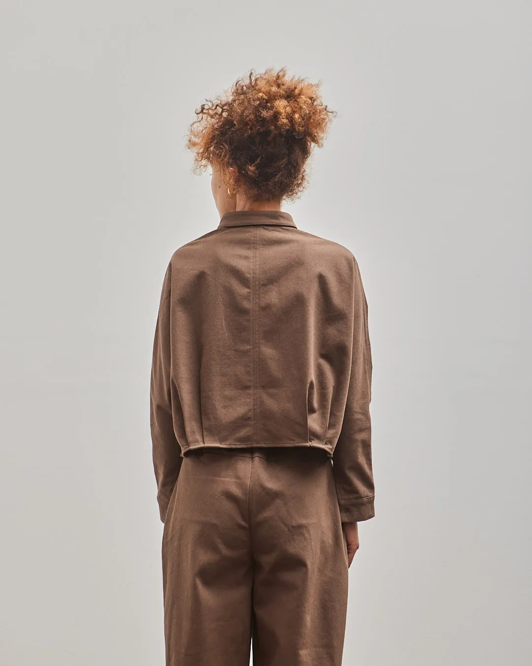 7115 3/4 Cropped Shirt, Brown