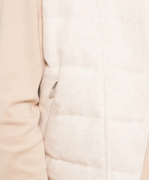 Brunello Cucinelli Men's Down Vest In Linen