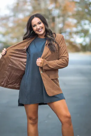 Camel Corduroy Blazer Jacket