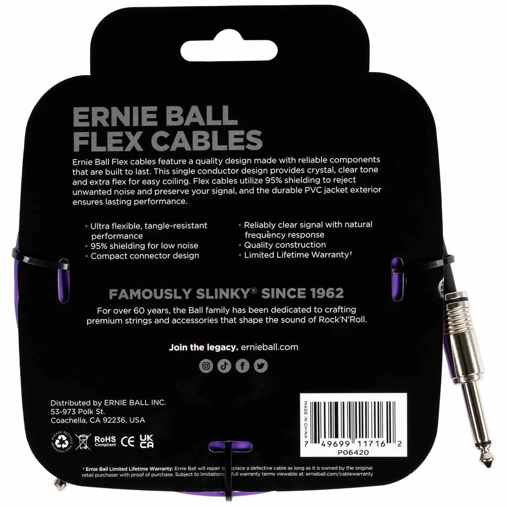 Ernie Ball 20' Flex Instrument Cable
