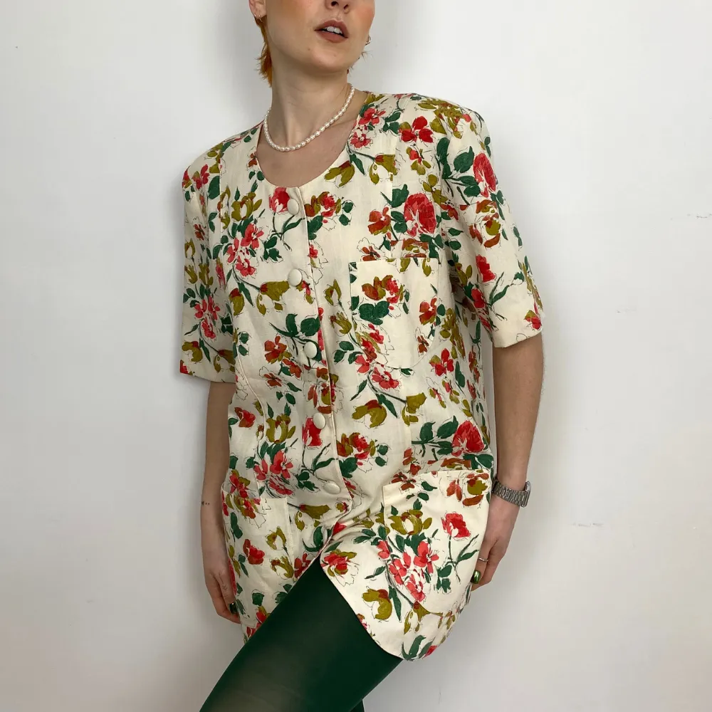 Floral Blazer Dress - S/M