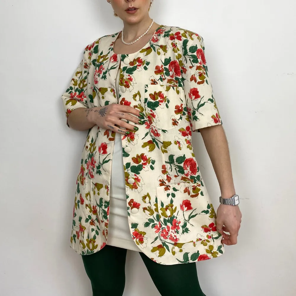Floral Blazer Dress - S/M