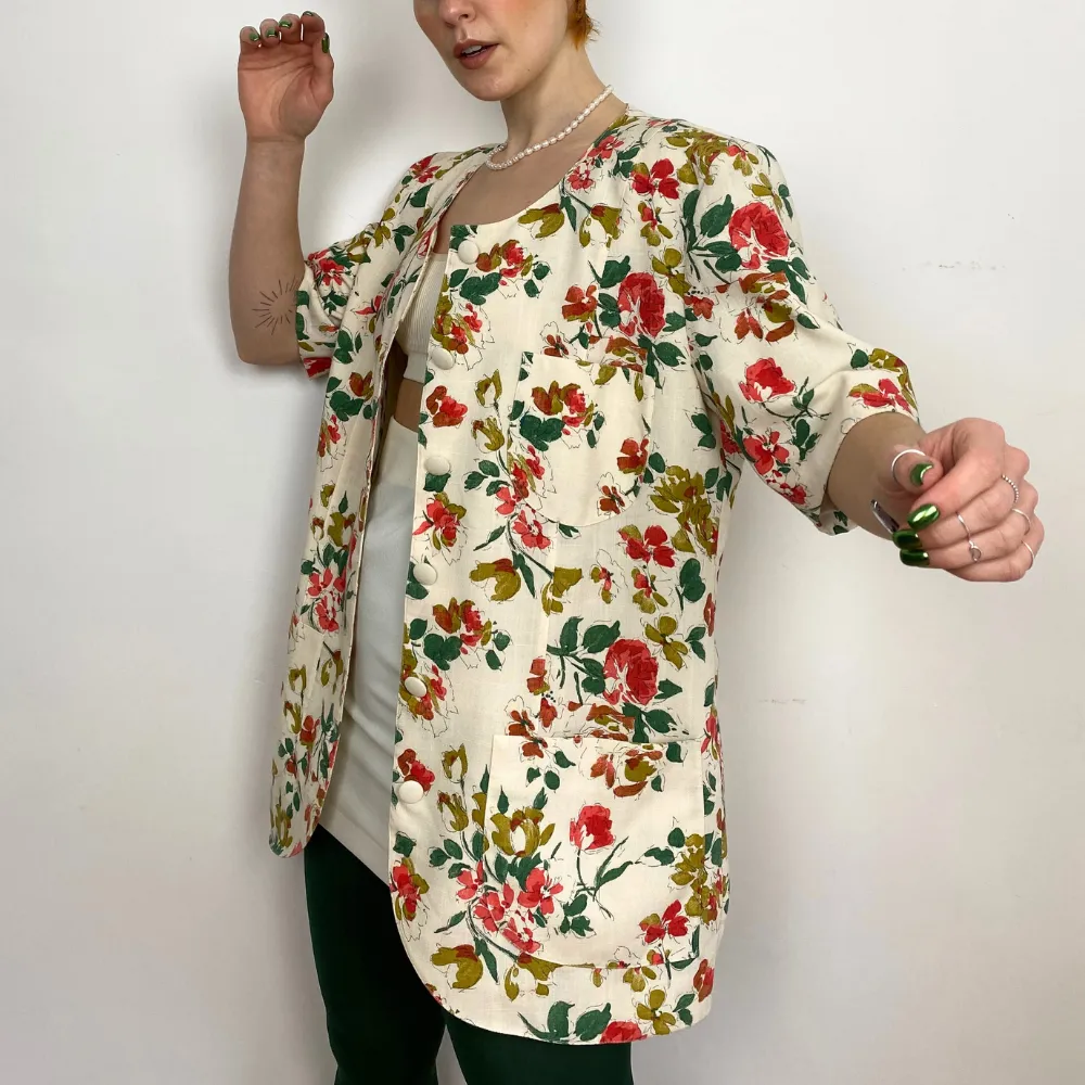 Floral Blazer Dress - S/M