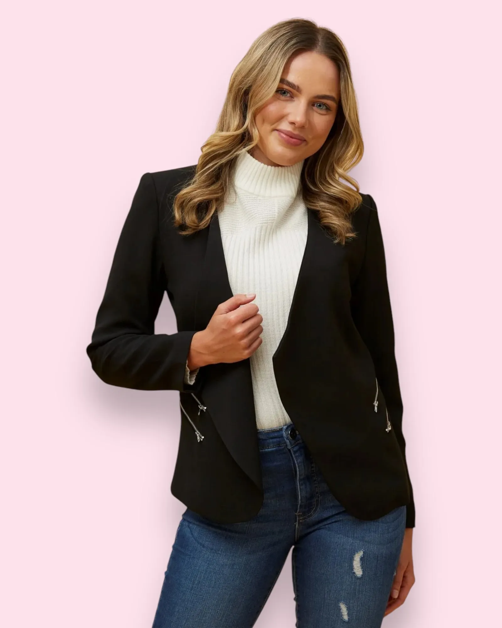 Jacket With Zip Detail