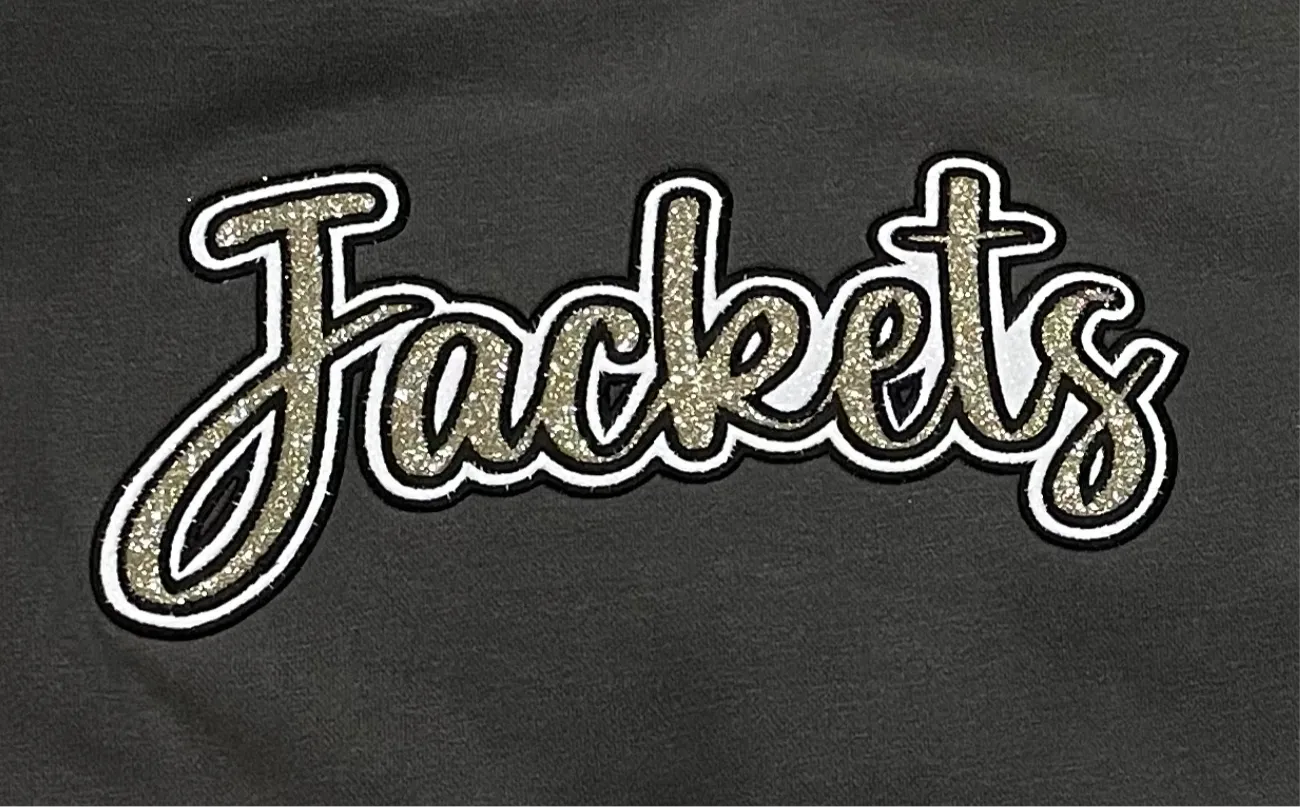 Jackets Glitter Flake Applique