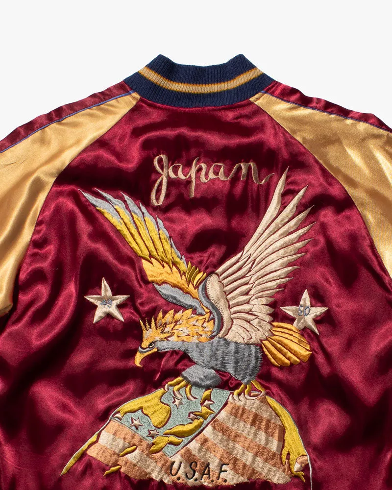 Japanese Repro Souvenir Jacket, Reversible, Toyo Enterprise, Red and Gold Eagle - M