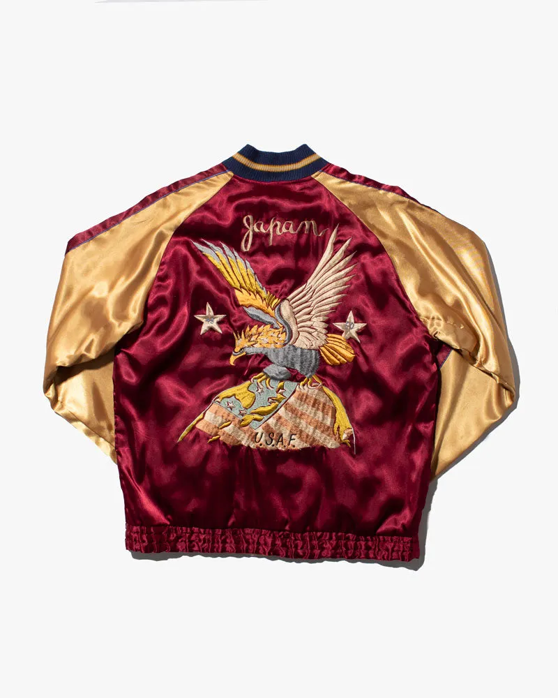 Japanese Repro Souvenir Jacket, Reversible, Toyo Enterprise, Red and Gold Eagle - M