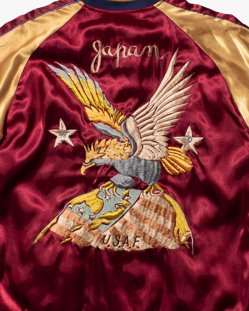 Japanese Repro Souvenir Jacket, Reversible, Toyo Enterprise, Red and Gold Eagle - M