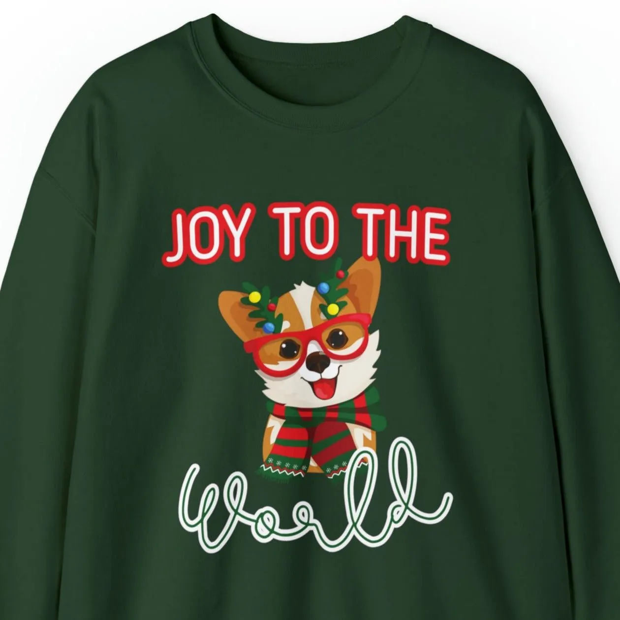 Joy to the World Festive Dog Women's Sweatshirt