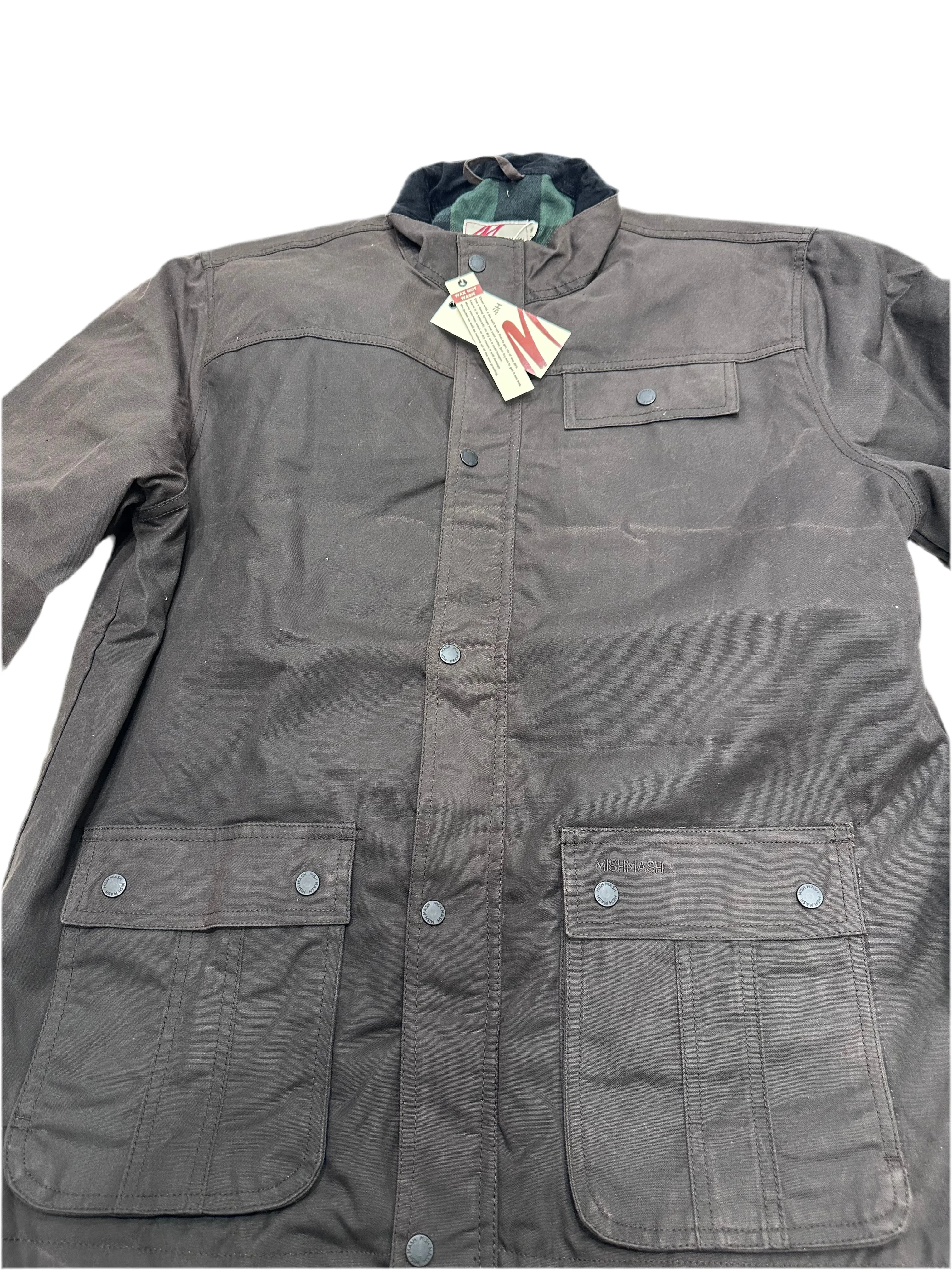 Mish Mash UTILIS  WAX JACKET BROWN