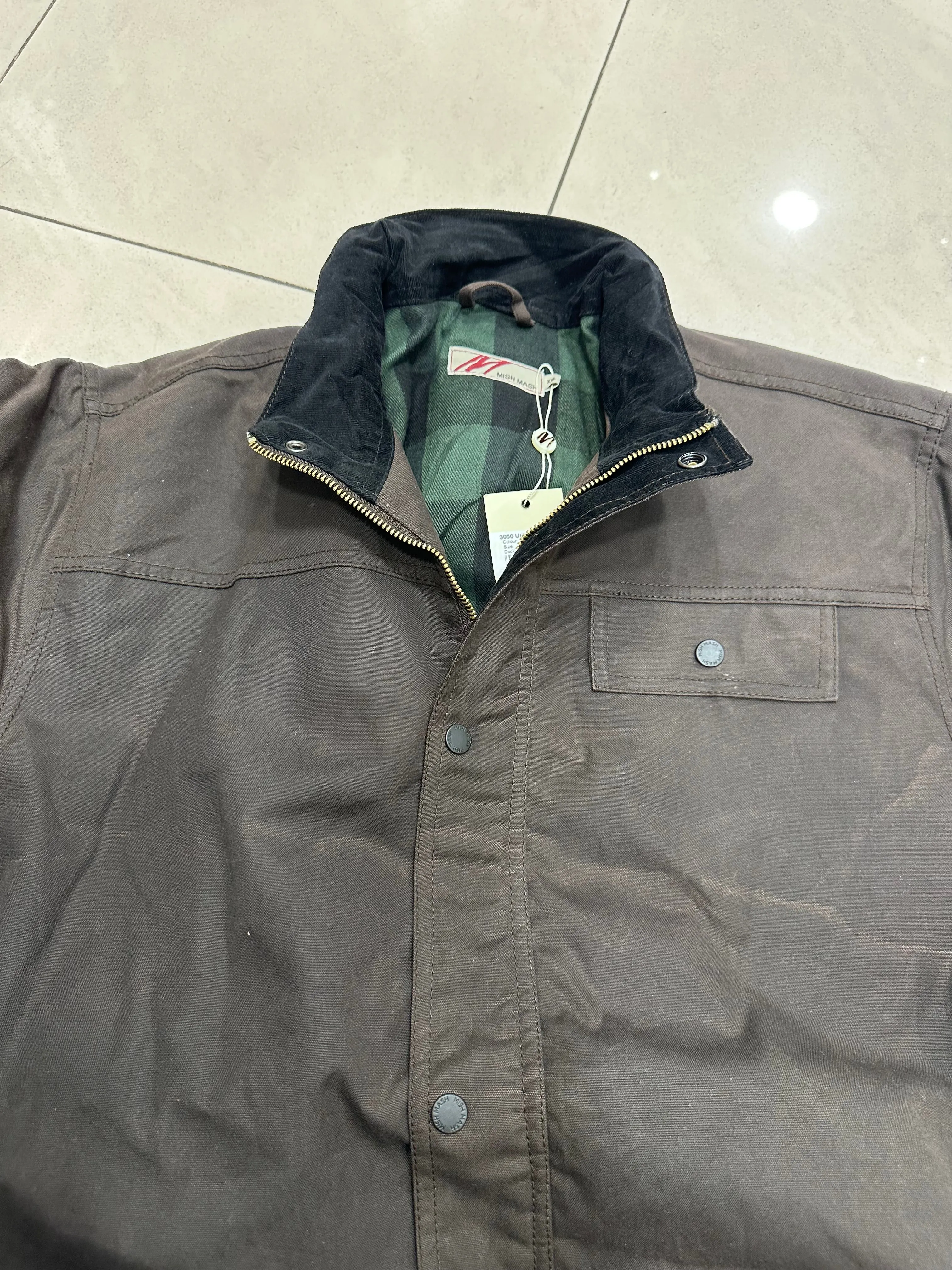 Mish Mash UTILIS  WAX JACKET BROWN