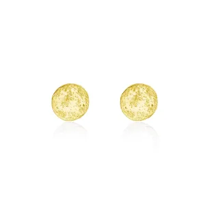 Moon disc earrings gold