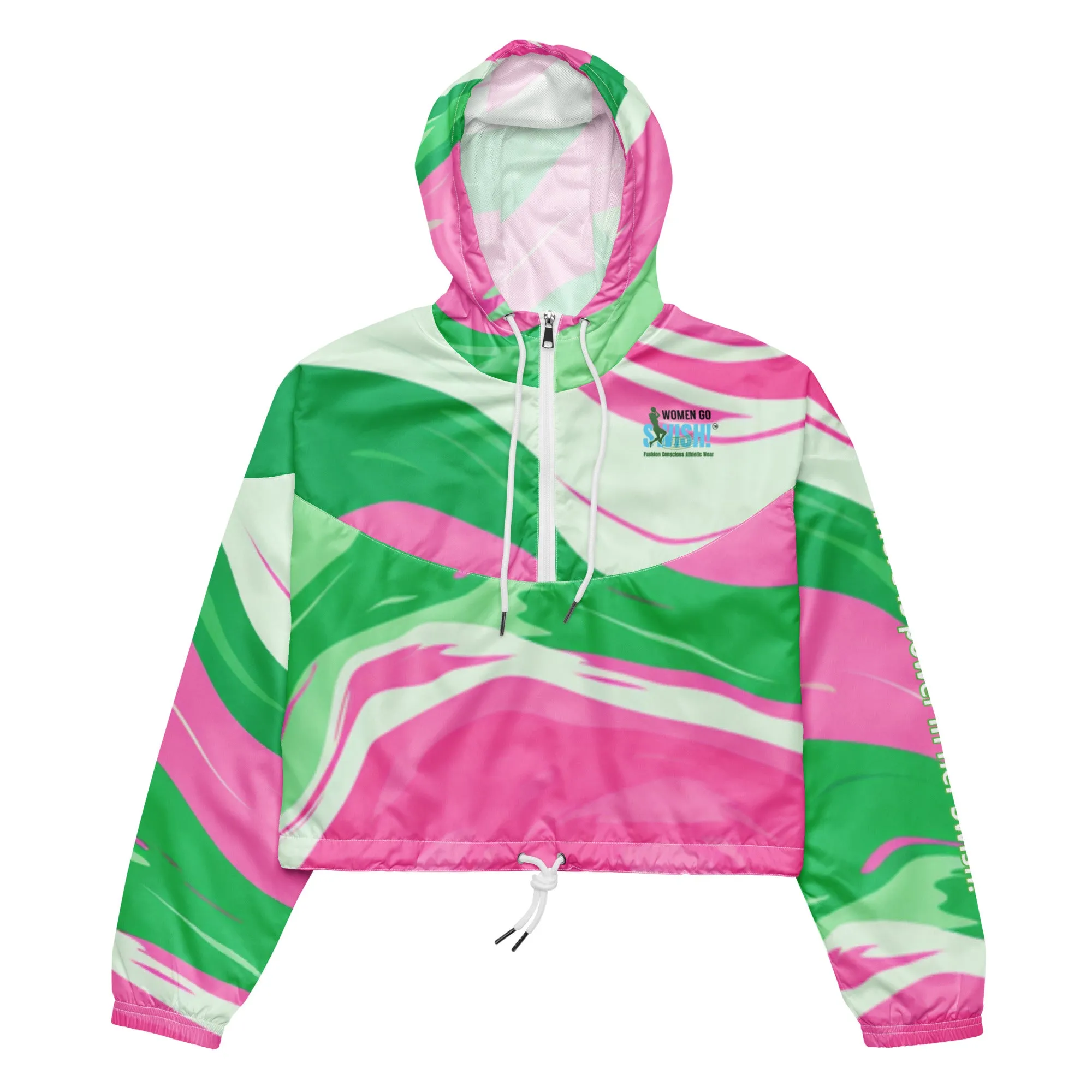 Pink and Green Swirl Warmup Jacket
