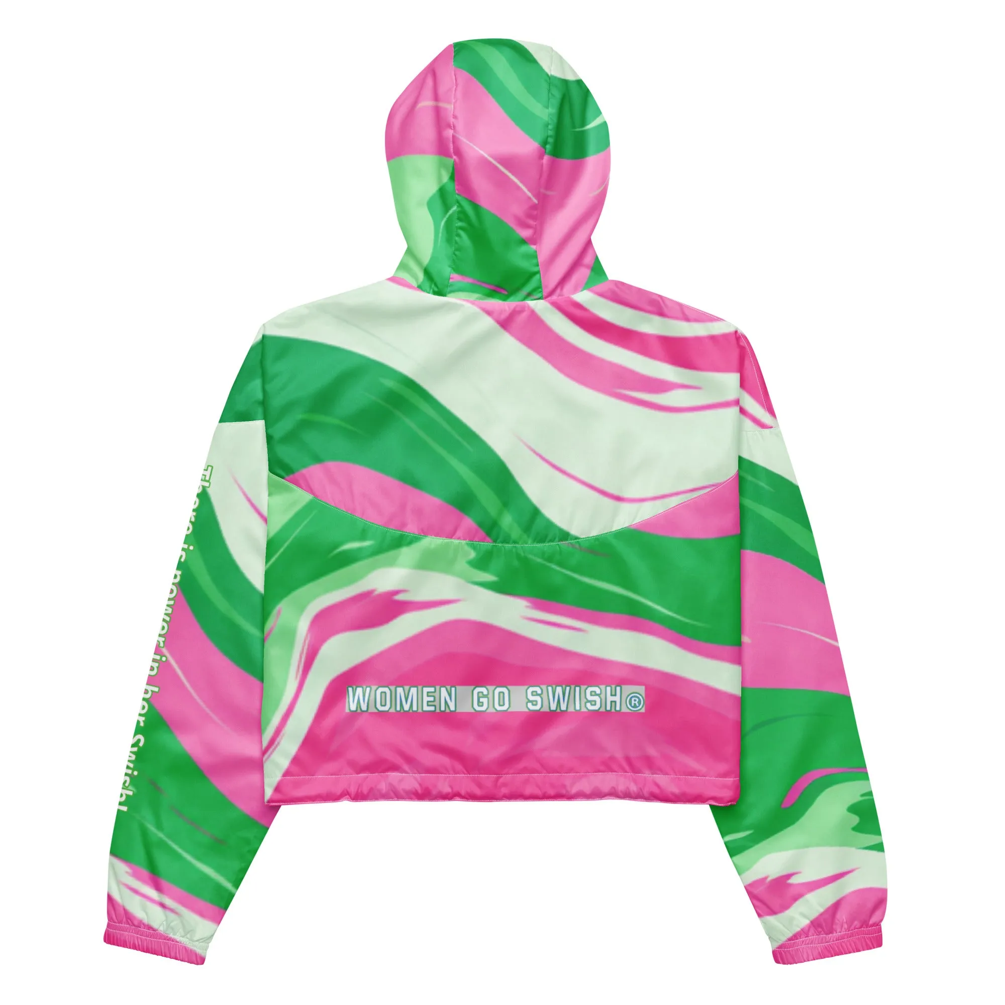 Pink and Green Swirl Warmup Jacket