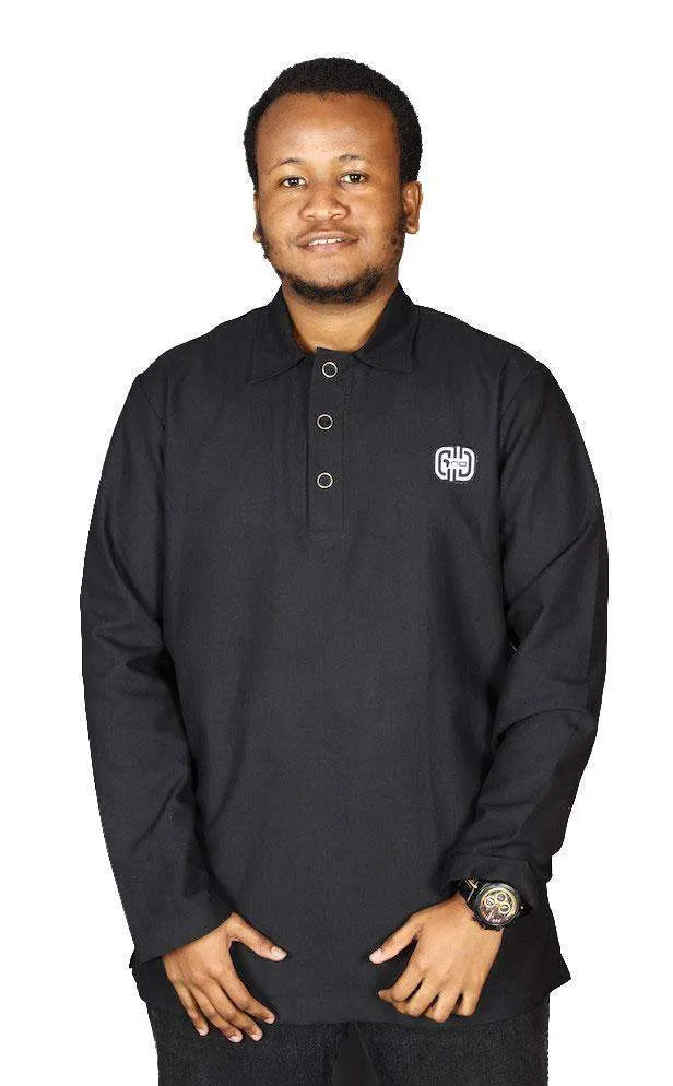 Plain Black Shirt for Men