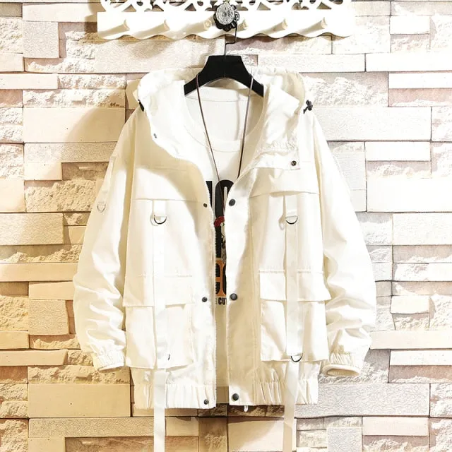 Purpdrank - Women's Hooded Jackets Spring Causal Windbreaker Women Jackets Coats Zipper Ribbons Sportswear Jackets Bomber Famale