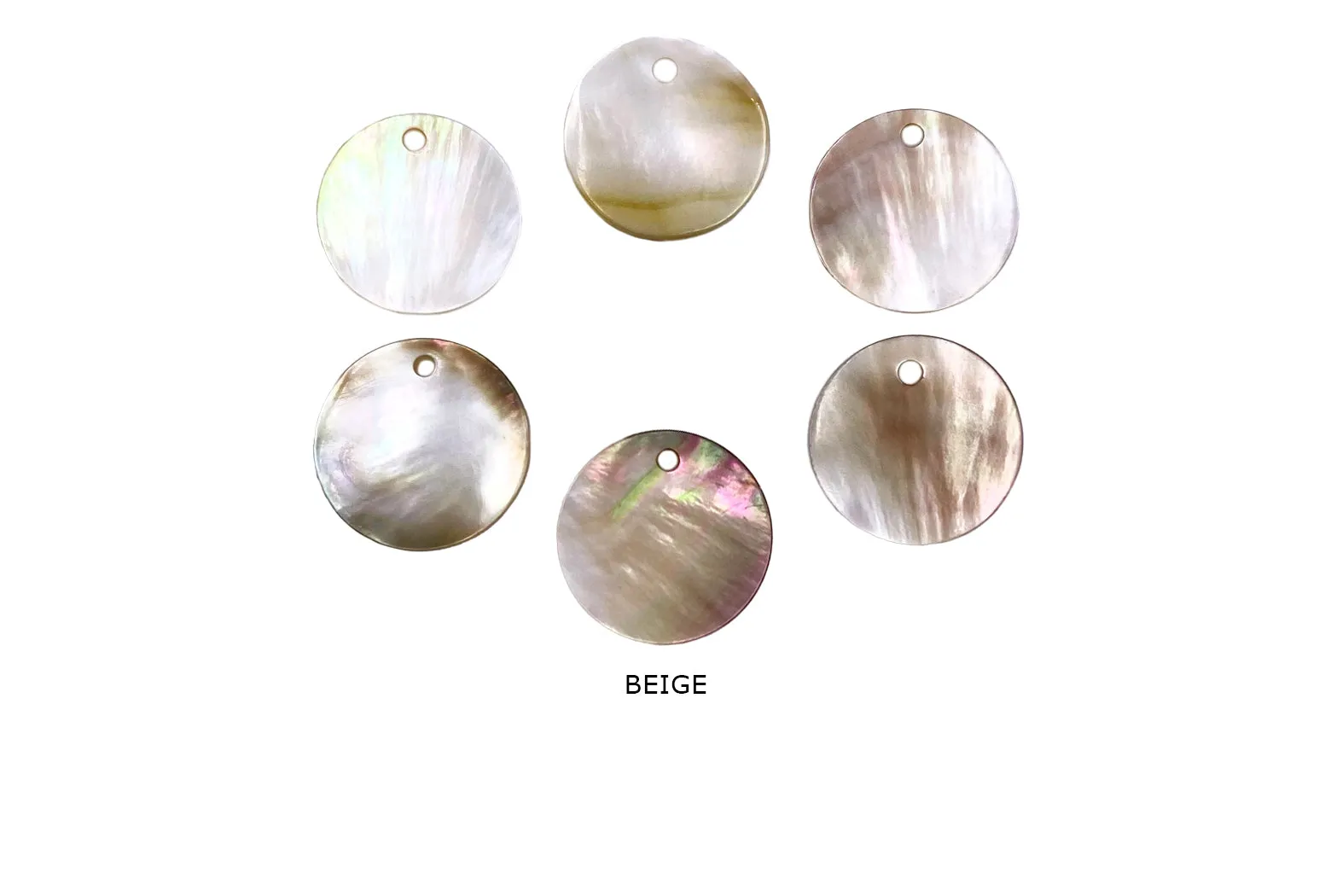 SP2042  15mm Shell Disc Charm/Pendant